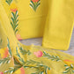 HAND PAINTED COTTON SUIT WITH PURE CHIFFON DUPATTA