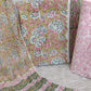 HAND BLOCK PRINTED COTTON SUIT WITH PURE CHIFFON DUPATTA