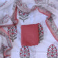 Hand Block Printed Cotton Suit with Cotton Kota Doria dupatta