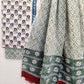 Hand Block Printed Cotton Suit With Mulmul Cotton Dupatta