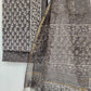 (DABU) Hand Block Printed Cotton Suit with Cotton Kota Doria dupatta