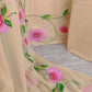 HAND PAINTED COTTON SUIT WITH PURE CHIFFON DUPATTA