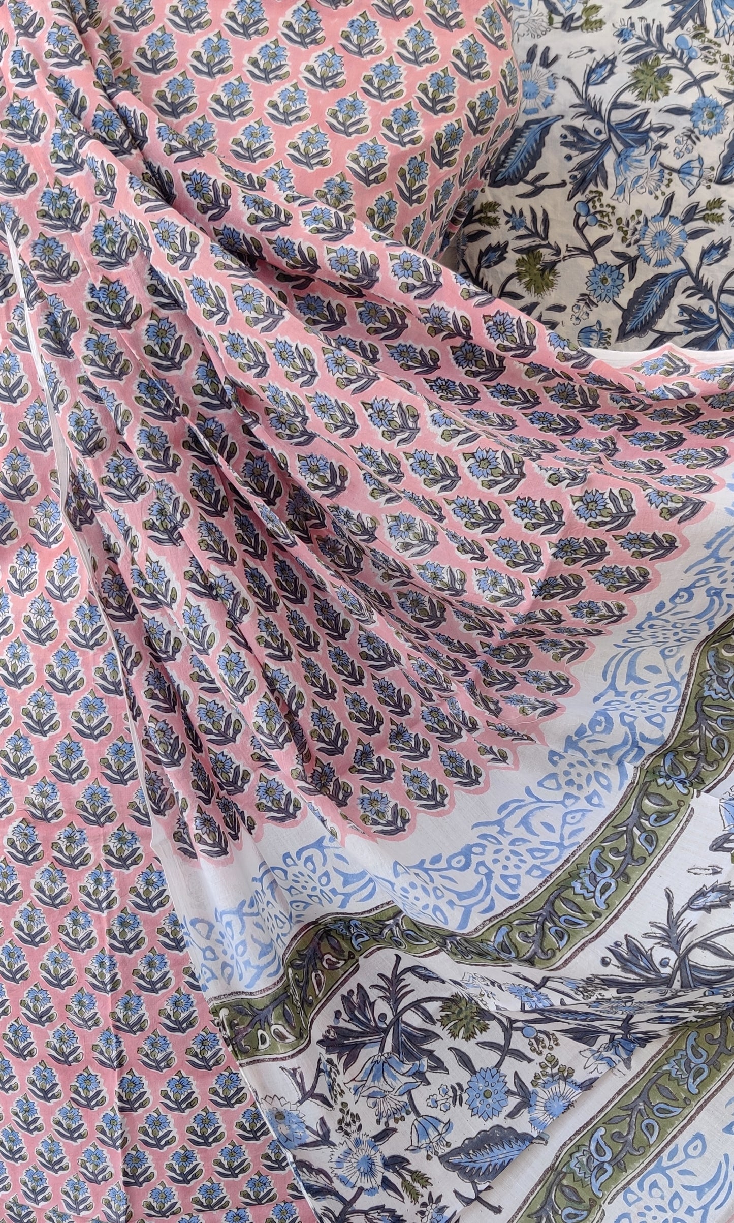 Cotton Block Printed Cotton Suit with mulmul cotton Dupatta