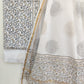 (Khadi Gold) Hand Block Printed Cotton Suit with Cotton Kota Doria dupatta
