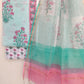 Hand Block Printed Cotton Suit with Cotton Kota Doria dupatta