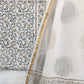(Khadi Gold) Hand Block Printed Cotton Suit with Cotton Kota Doria dupatta