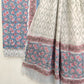 Hand Block Printed Unstitched Cotton Suit with Mulmul Dupatta