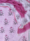 BOOTA Hand Block Printed Cotton Suit with Cotton Kota Doria dupatta