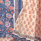 Hand Block Printed Unstitched Cotton Suit with Mulmul Dupatta
