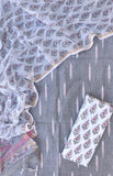 Handloom Weave Ikat Suit with Kota Doria Dupatta