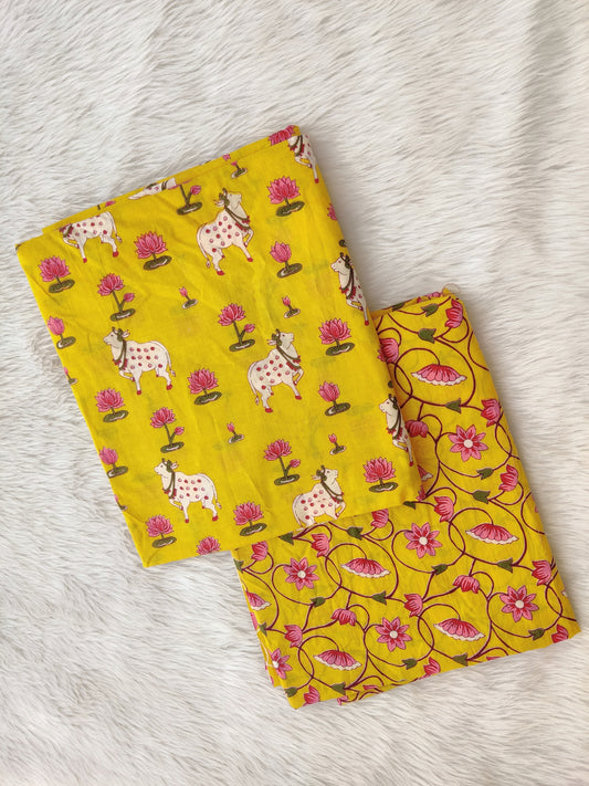 Jaipuri Printed Cotton Combo Set 2.5 Mtr each