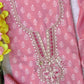 FLORAL PRINTED COTTON GOTA PATTI SUIT WITH CHIFFON DUPATTA