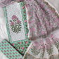 HANDBLOCK PRINTED BOOTA PRINT WORK SUITS WITH KOTA DORIA DUPATTA