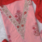 FLORAL PRINTED COTTON GOTA PATTI SUIT WITH CHIFFON DUPATTA