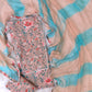 Cotton Printed Neck Work Suits with Chiffon dupatta