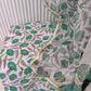HANDBLOCK PRINTED NECK WORK SUITS WITH KOTA DORIA DUPATTA