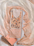 NEW LAUNCH            Exclusive Hand Block Printed Cotton Neck Work Suits with Embroidery mulmul Dupatta