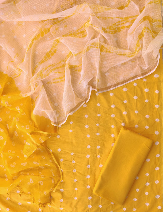 (BANDHEJ) Cotton Suit with Cotton Kota Doria dupatta1