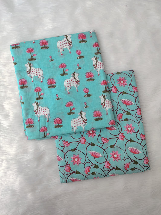 Jaipuri Printed Cotton Combo Set 2.5 Mtr each