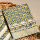 Hand Block Printed Maheshwari Silk Suit with Maheshwari Silk Dupatta