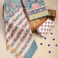 Hand Block Printed Maheshwari Silk Suit with Maheshwari Silk Dupatta