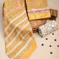 Hand Block Printed Maheshwari Silk Suit with Maheshwari Silk Dupatta