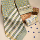 Hand Block Printed Maheshwari Silk Suit with Maheshwari Silk Dupatta