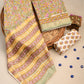 Hand Block Printed Maheshwari Silk Suit with Maheshwari Silk Dupatta
