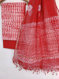 (SHIBORI) Cotton Suit with Cotton Kota Doria dupatta