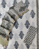Block Printed Cotton Schiffli Suit with Kota Doria Dupatta