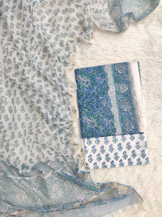 PURE KOTA DORIA SUIT WITH PURE KOTA DORIA DUPATTA