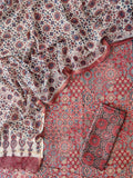 Ajrakh Printed Cotton Suit with Cotton Kota Doria dupatta