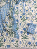 Exclusive Cotton Printed Neck Work Suits with mulmul dupatta1