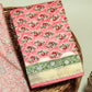 Hand Block Printed Maheshwari Silk Suit with Maheshwari Silk Dupatta