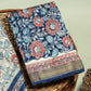 Hand Block Printed Maheshwari Silk Suit with Maheshwari Silk Dupatta
