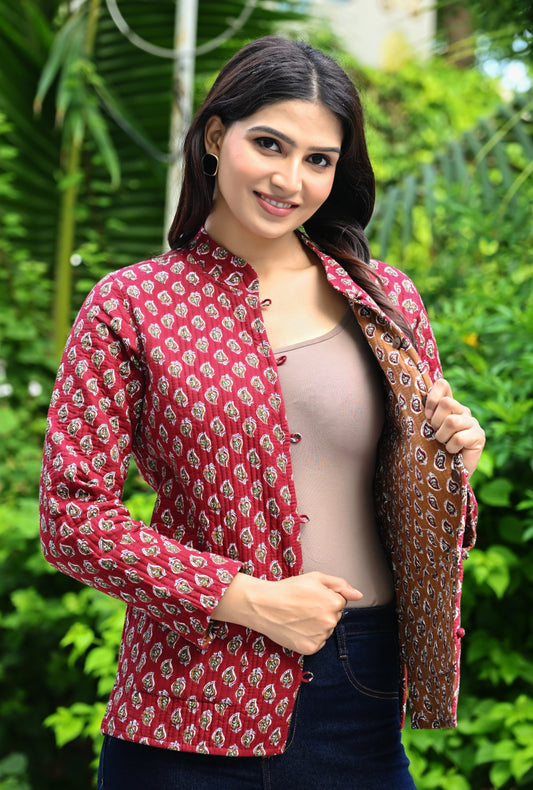 Jaipuri Reversible Quilted Cotton Jackets
