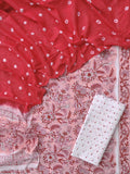 Hand Block Printed Cotton Suits with Mulmul Bandhej Dupatta