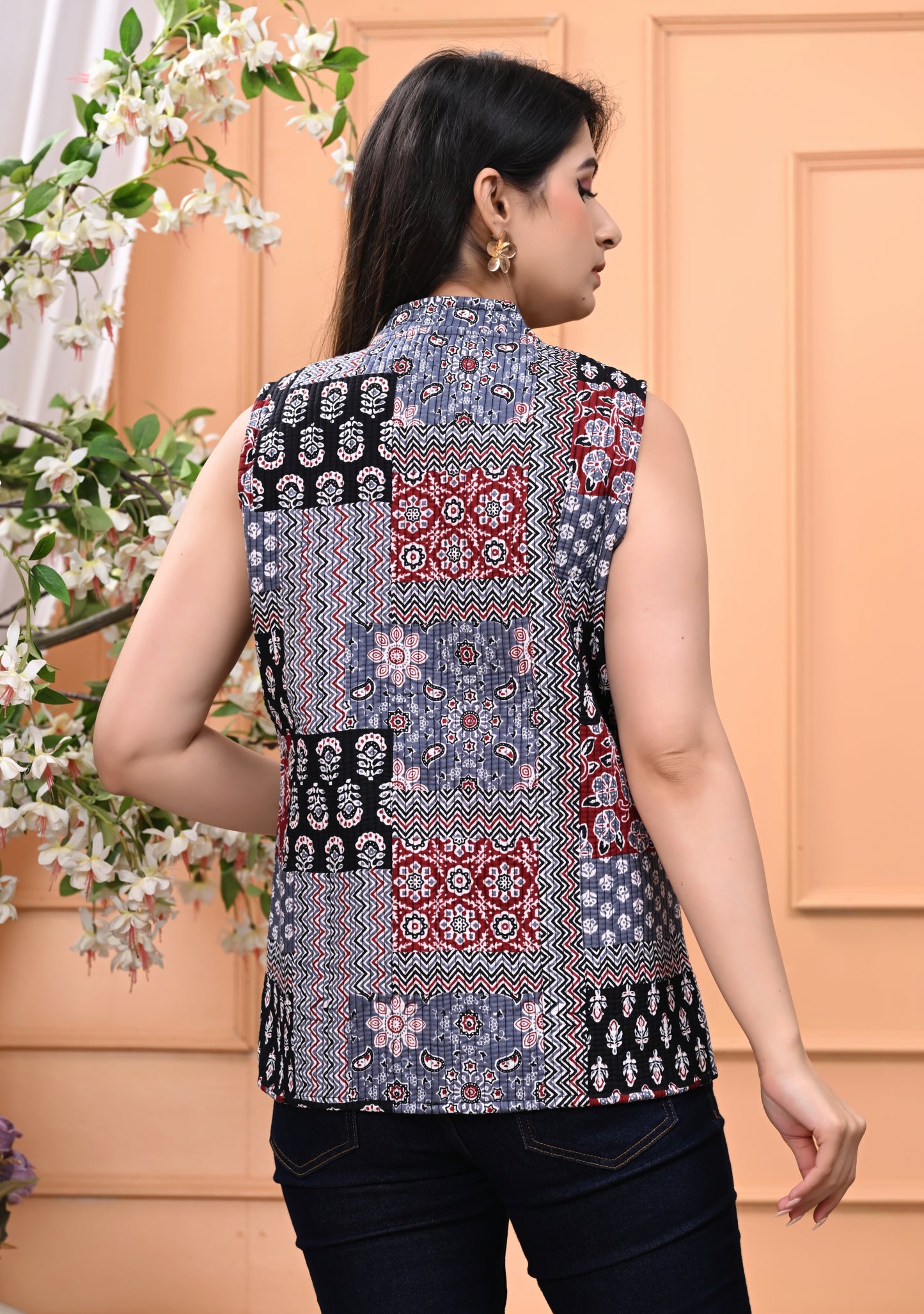 New Launch Jaipuri Reversible Quilted Cotton Sleeveless Jackets