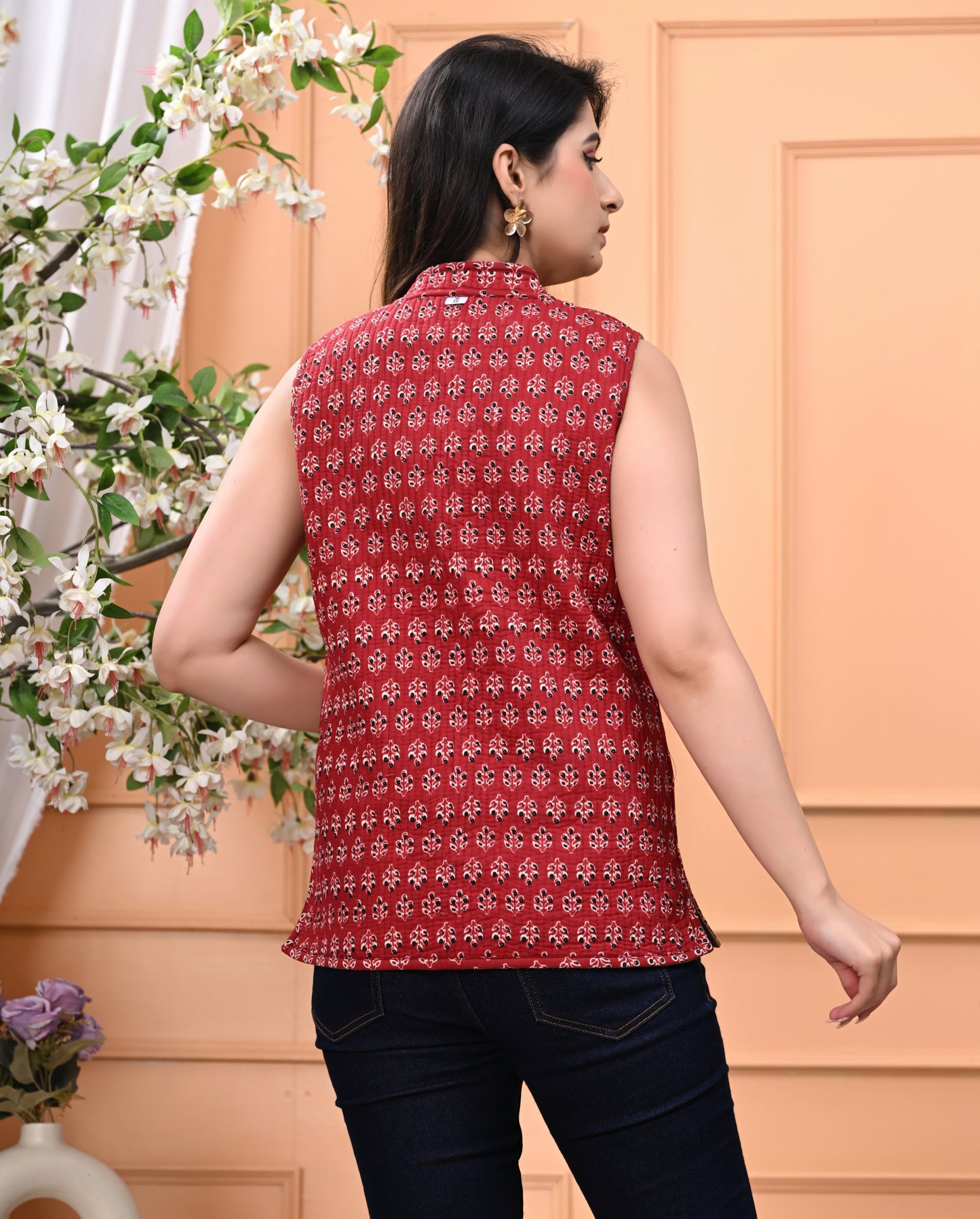 New Launch Jaipuri Reversible Quilted Cotton Sleeveless Jackets