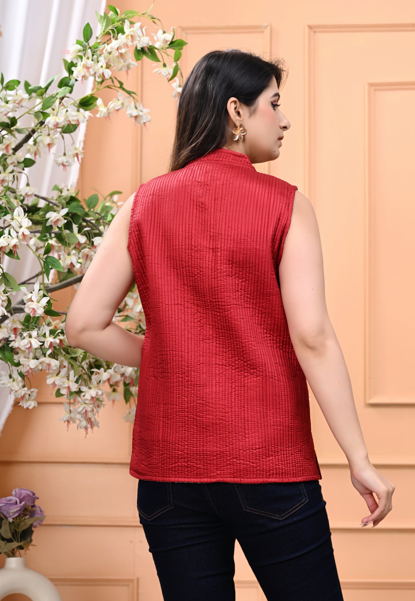 New Launch Jaipuri Reversible Quilted Cotton Sleeveless Jackets
