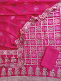 BANARASI DOLA SILK SUIT SET WITH DOLA SILK DUPATTA