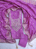 GOTA PATTI DOLA SILK SUIT SET WITH DOLA SILK DUPATTA