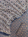 Ajrakh Printed Cotton Suit with Cotton Kota Doria dupatta