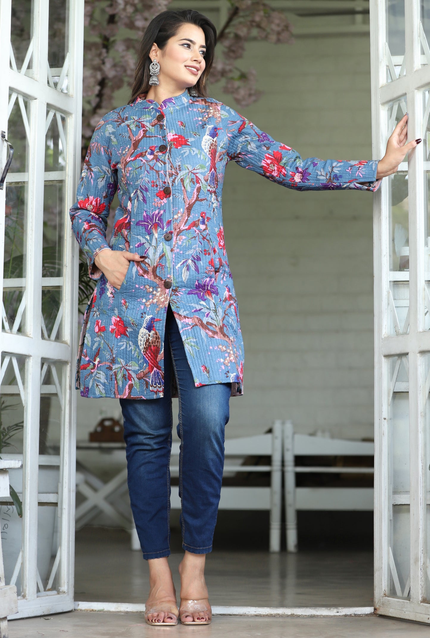 Long Reversible Quilted Cotton Jackets