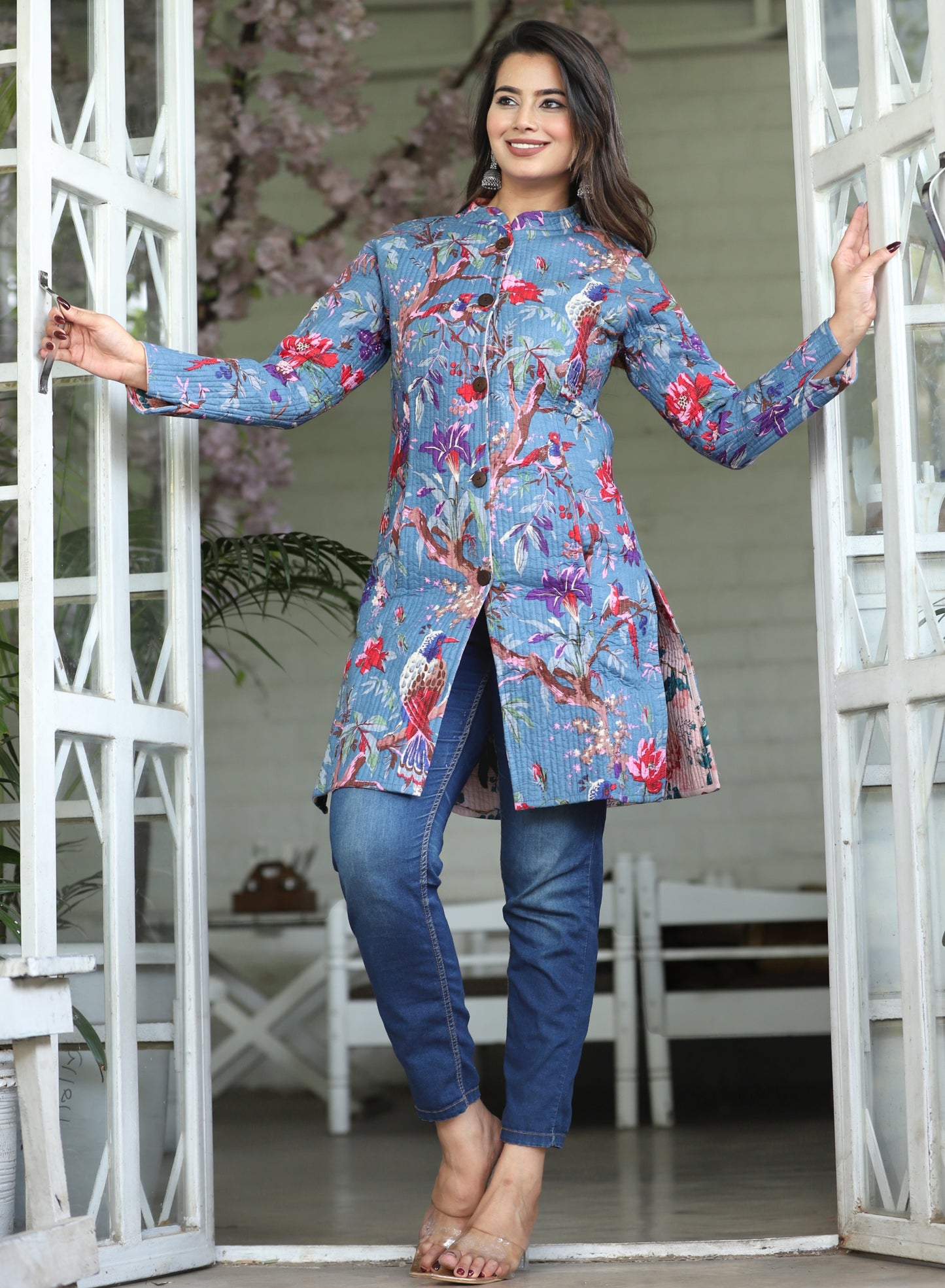 Long Reversible Quilted Cotton Jackets