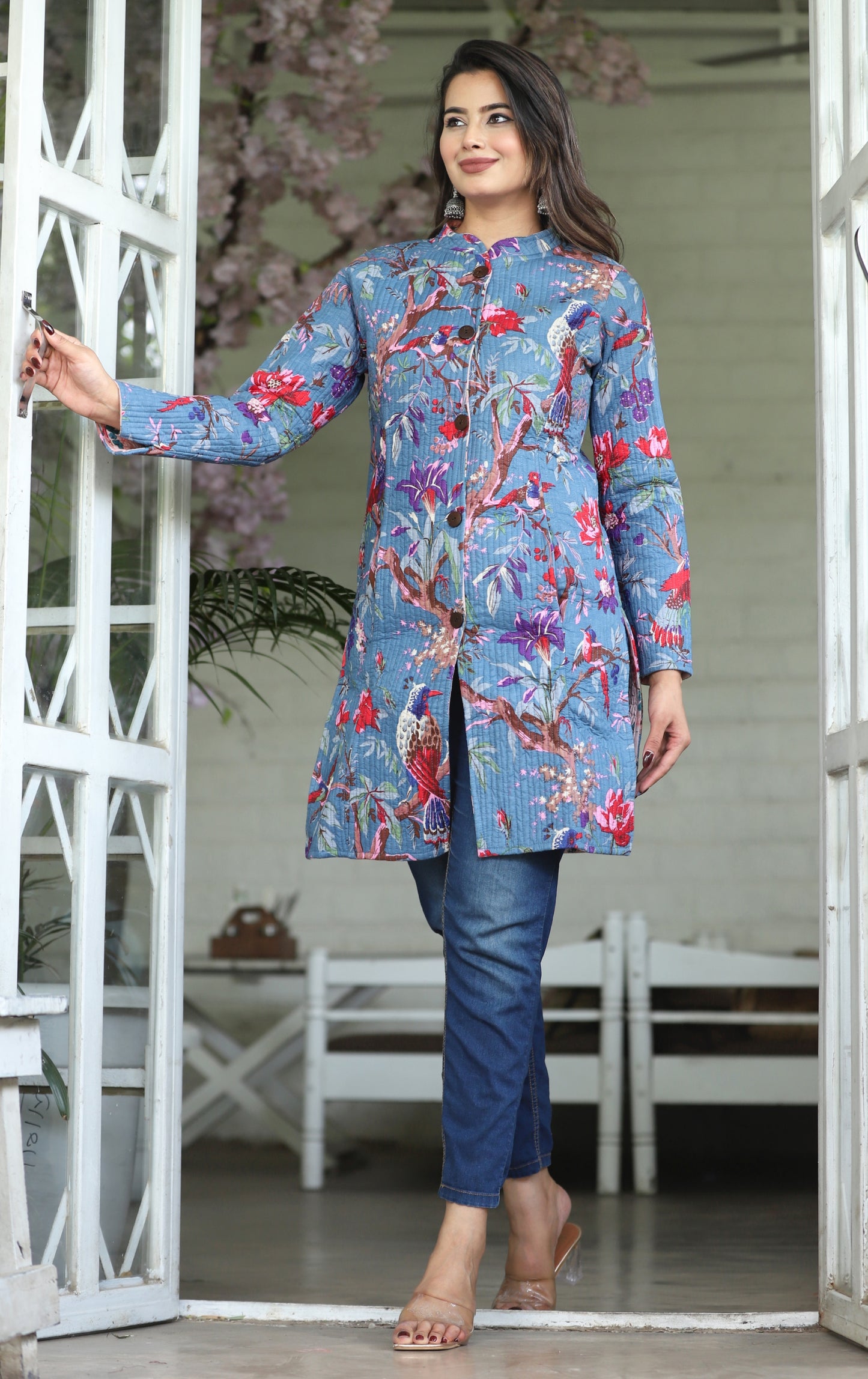 Long Reversible Quilted Cotton Jackets