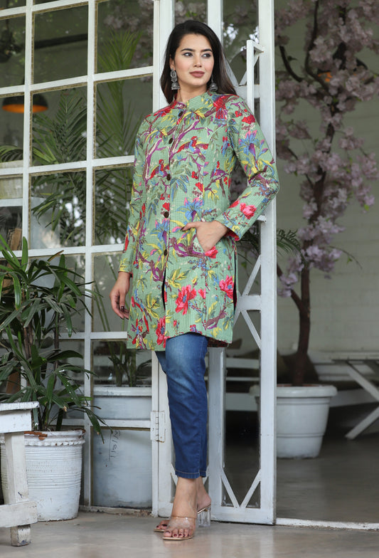 Long Reversible Quilted Cotton Jackets