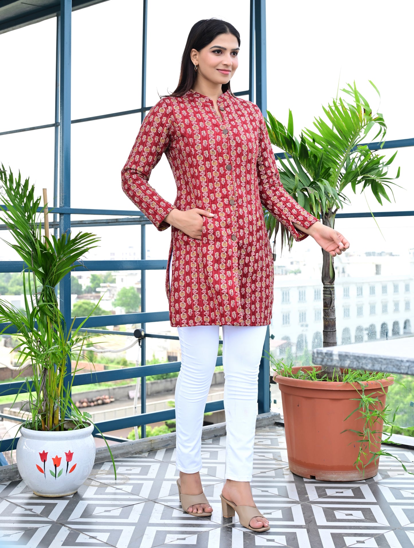 Long Reversible Quilted Cotton Jackets