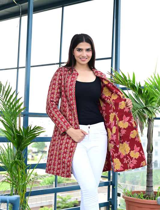 Long Reversible Quilted Cotton Jackets