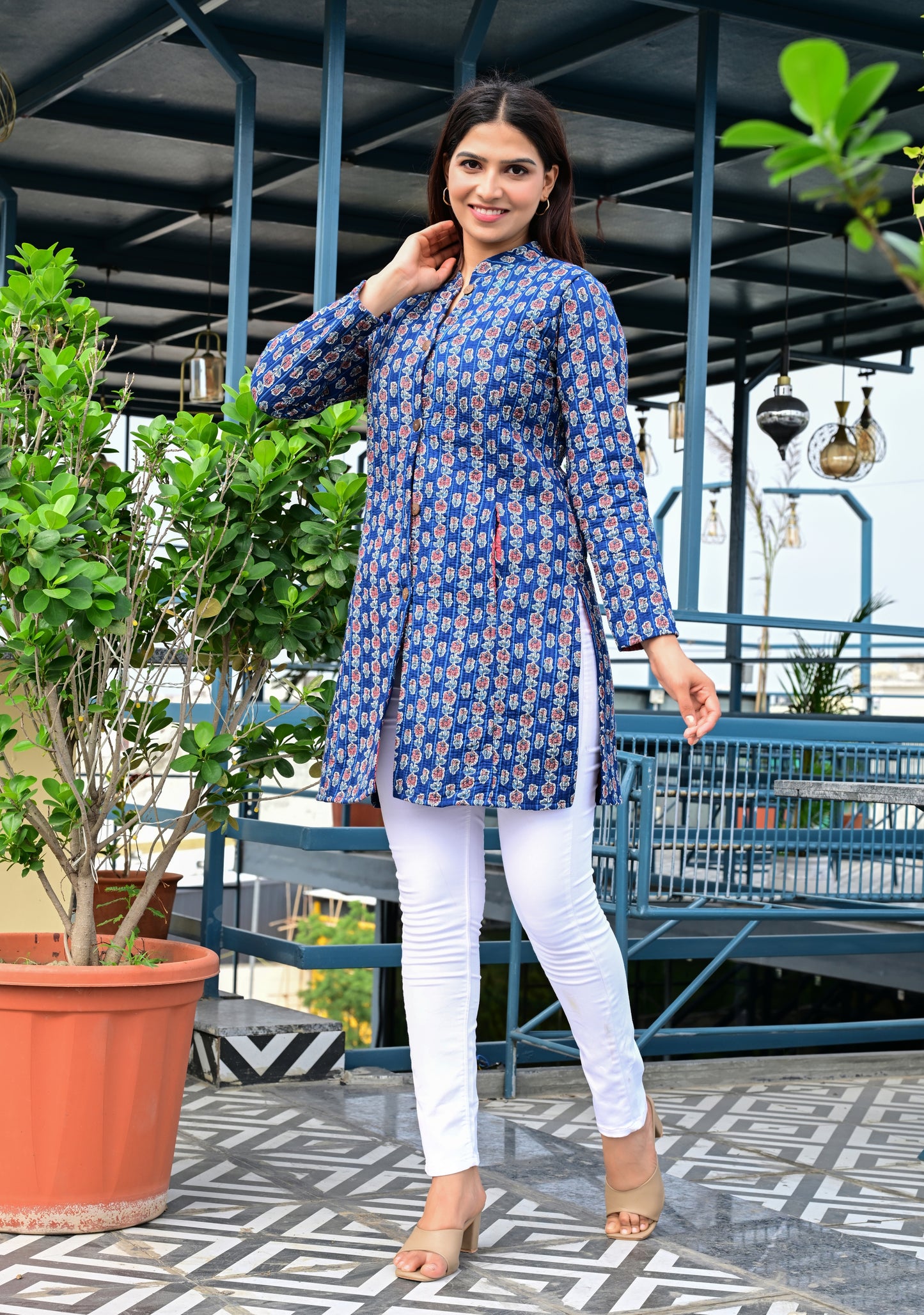 Long Reversible Quilted Cotton Jackets